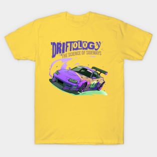 Driftology The Science of Sideways purple drift car T-Shirt